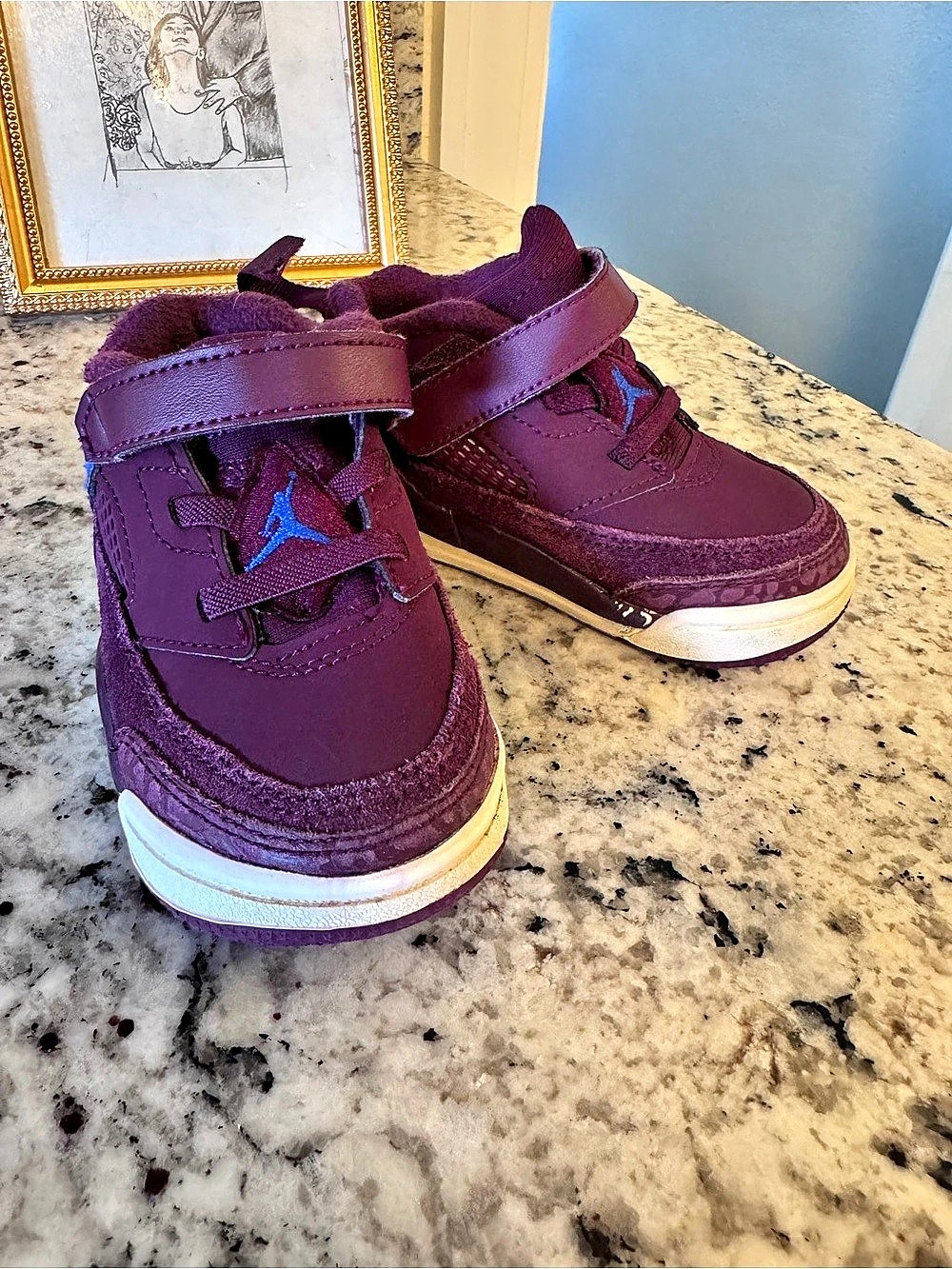Jordan Spizike Low TD (Bordeaux/Hyper Royal) Boys US 6C Purple & Blue Sneakers